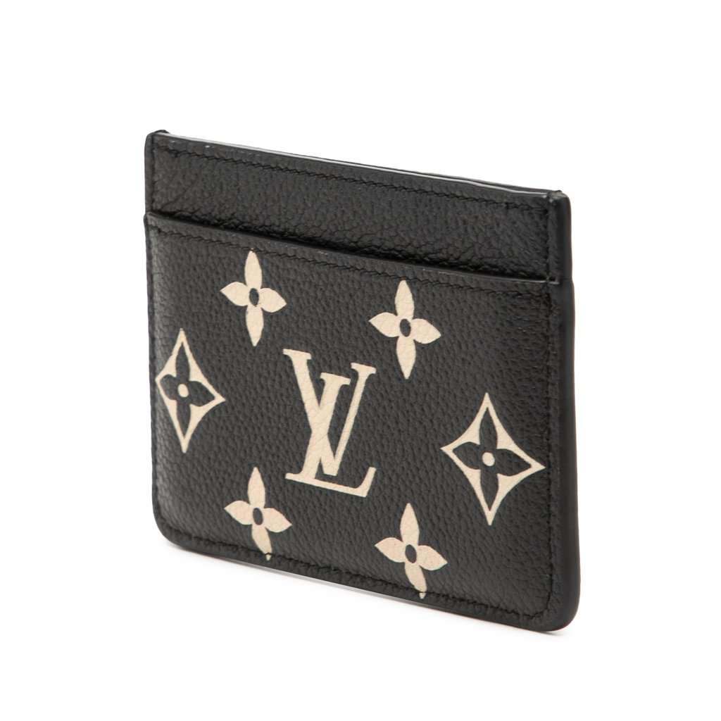 Louis Vuitton Bicolor Monogram Empreinte Card Holder Black Leather Very good condition - Back View
