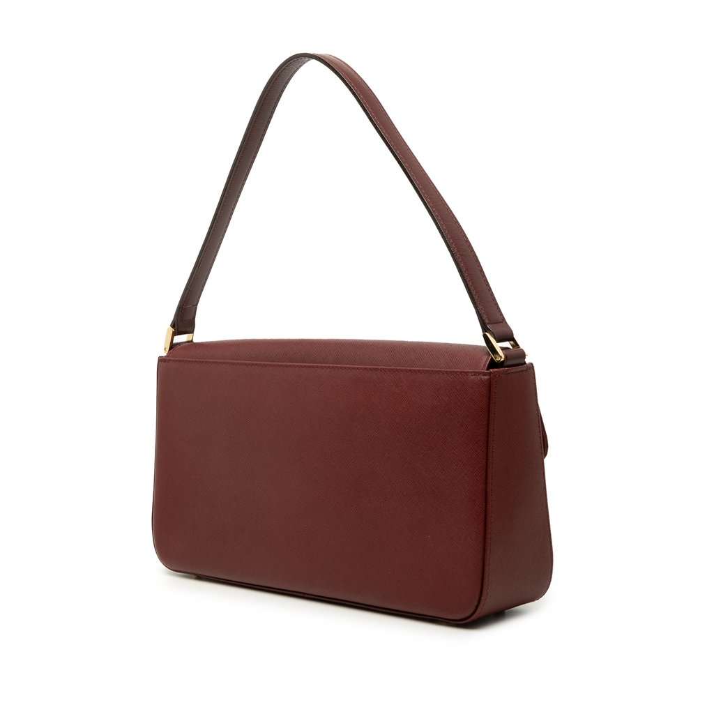 Burberry Leather Shoulder Bag Red Leather Very good condition - Back View