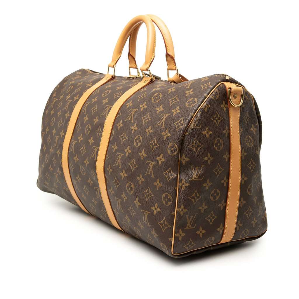 Louis Vuitton Monogram Keepall Bandouliere 50 Brown Very good condition - Back View