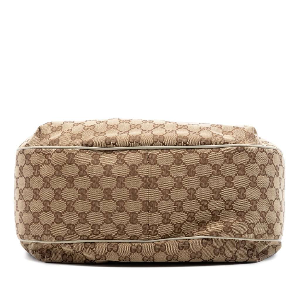 Gucci Medium GG Canvas Emily Flap Satchel Beige Very good condition - Inside View