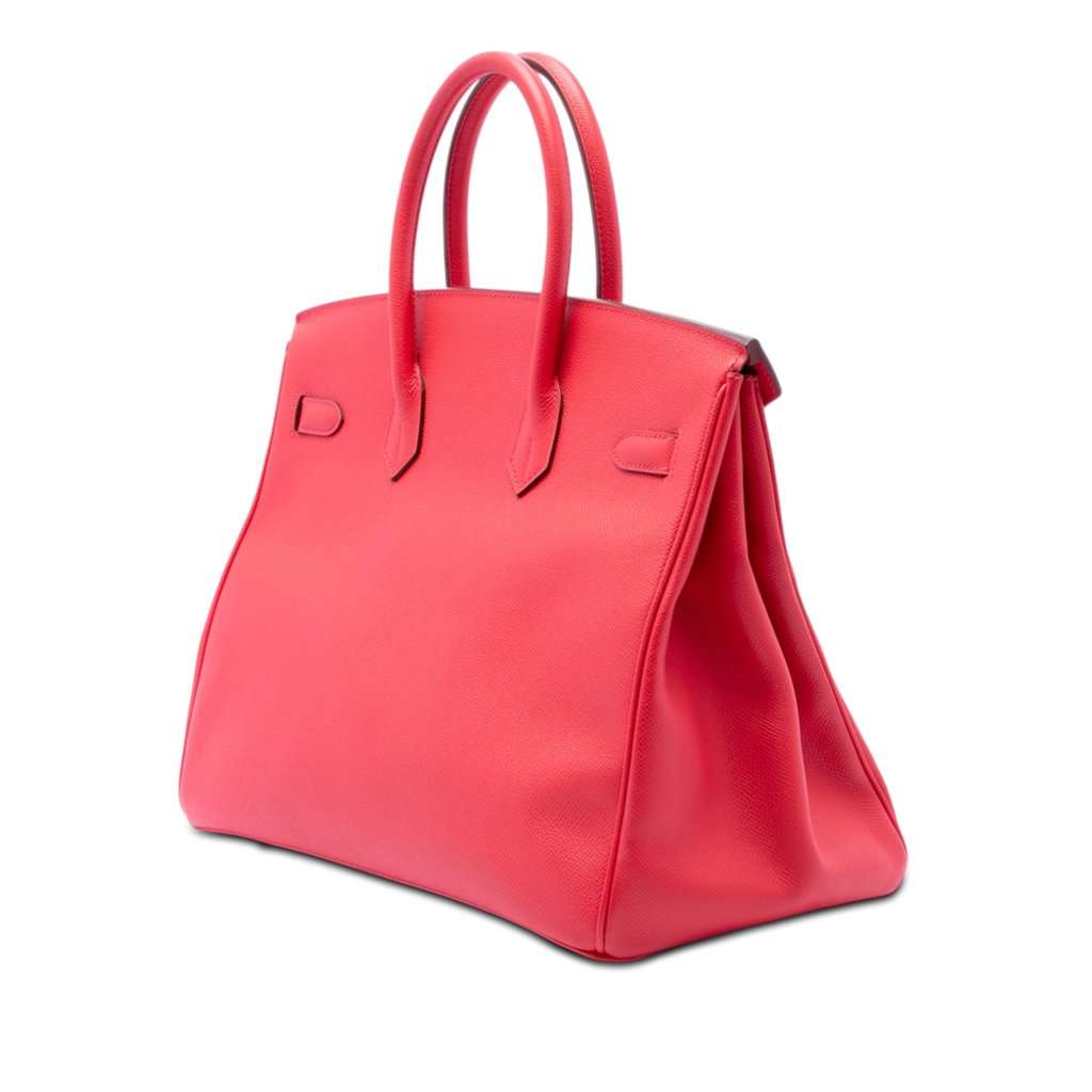 Hermès Epsom Birkin Retourne 35 Red Leather Very good condition - Back View