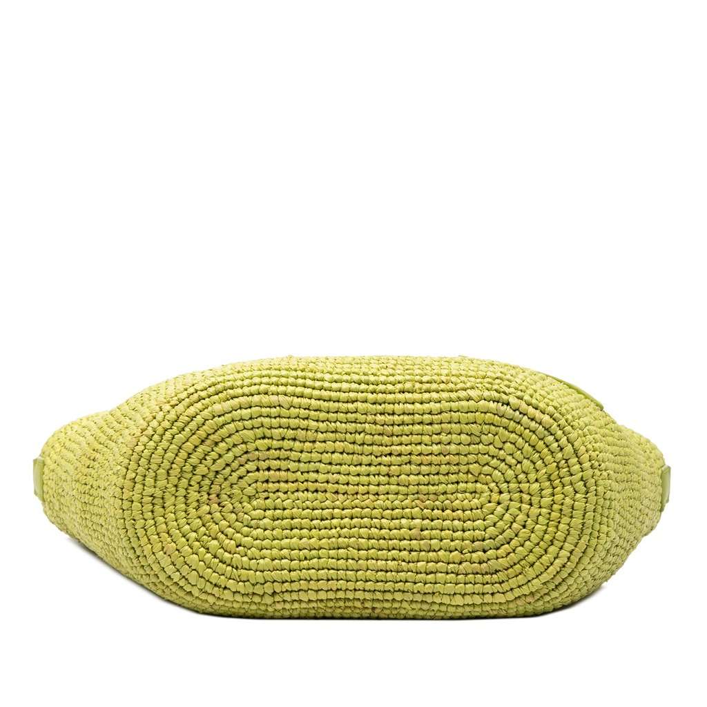Loewe Paulas Ibiza Anagram Raffia Pochette Crossbody Green Very good condition - Inside View