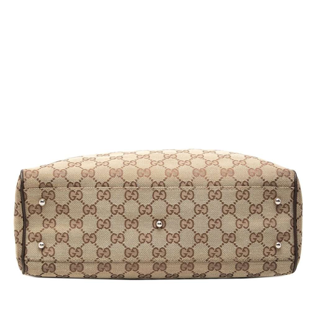 Gucci GG Canvas Web Pop Tote Beige Very good - Inside View