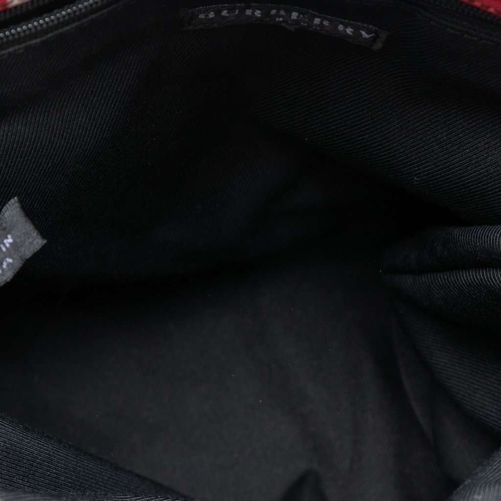 Burberry House Check Canvas Tote Red Very good condition - Model View