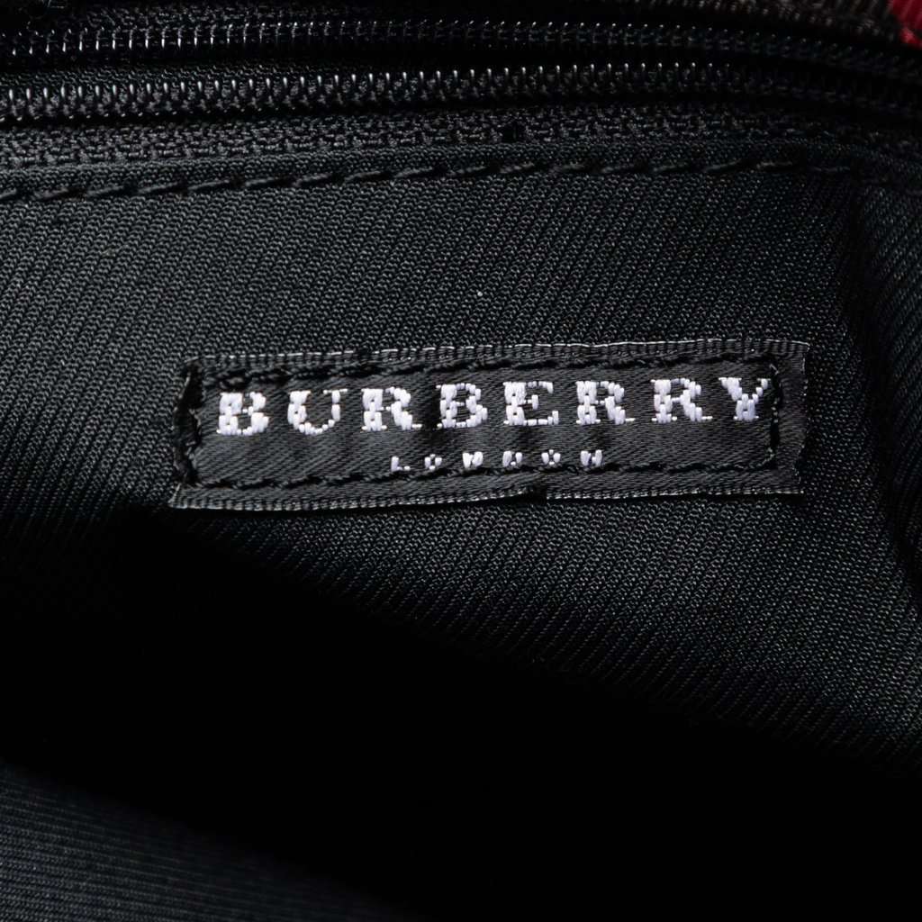 Burberry House Check Canvas Tote Red Very good condition - Box View