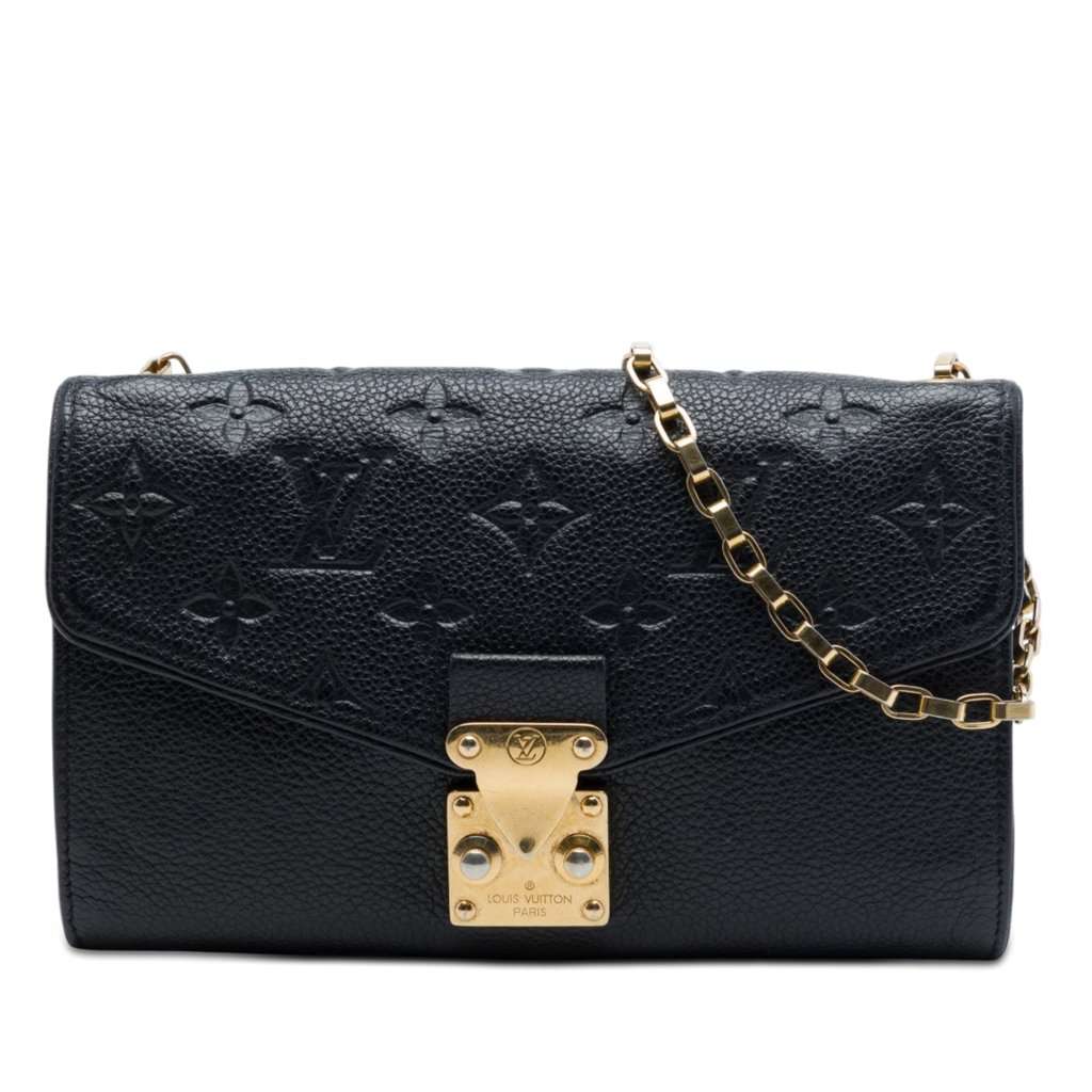 Louis Vuitton Monogram Empreinte Pochette Saint Germain Black Leather Very good condition - Front View