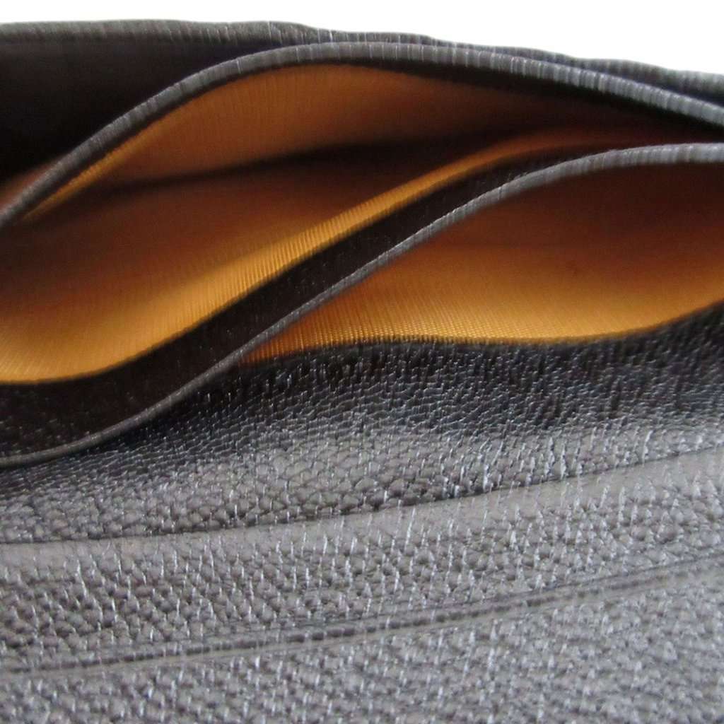 Bvlgari Leather Doppio Tondo Bifold Long Wallet Black Leather Very good condition - Model View
