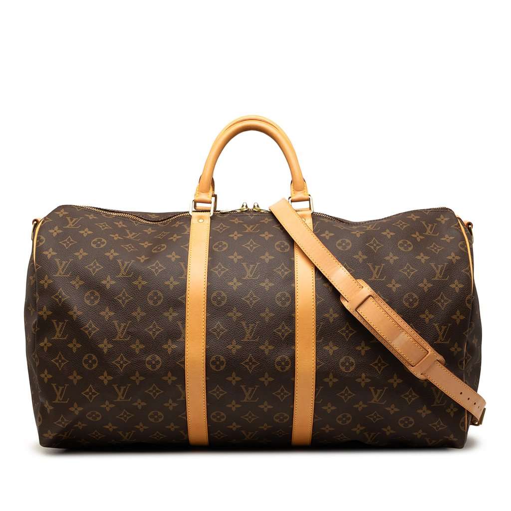 Louis Vuitton Monogram Keepall Bandouliere 55 Brown Very good - Front View