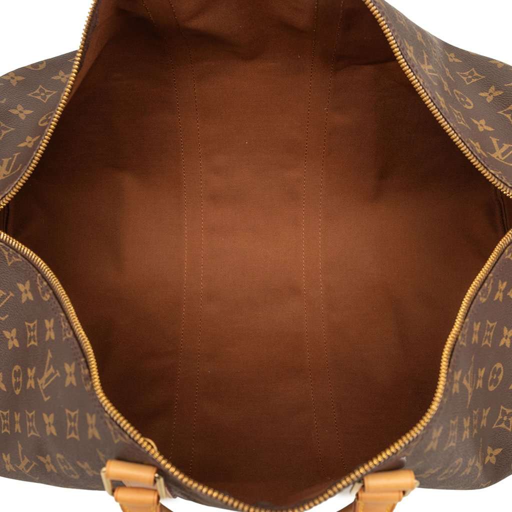 Louis Vuitton Monogram Keepall Bandouliere 55 Brown Very good - Model View