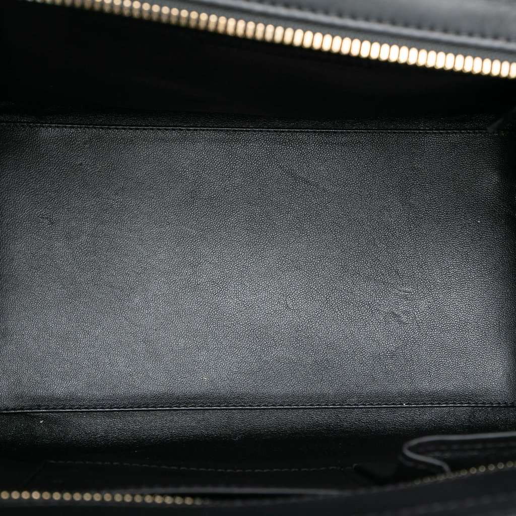 Celine Mini Canvas and Suede Tricolor Luggage Tote Black Very good condition - Model View