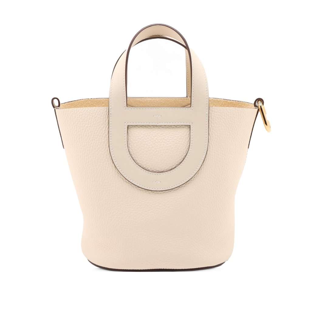 Hermès Clemence and Swift In The Loop 18 White Leather Very good condition - Back View