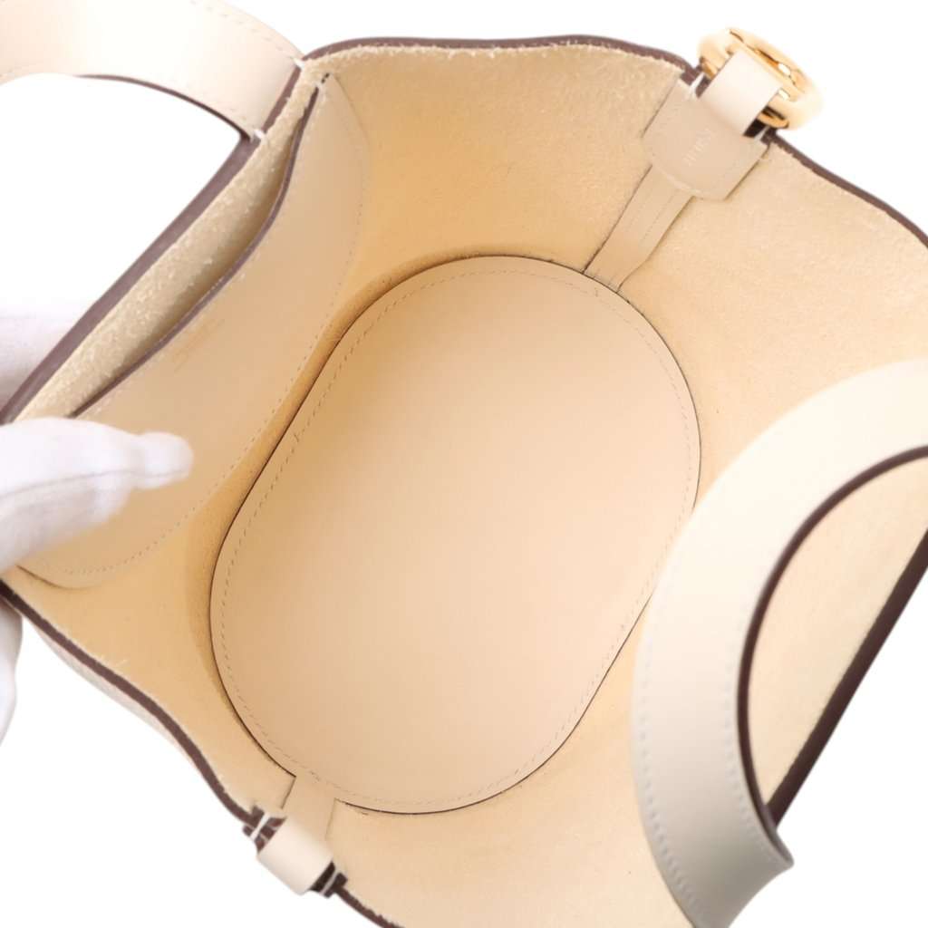 Hermès Clemence and Swift In The Loop 18 White Leather Very good condition - Inside View