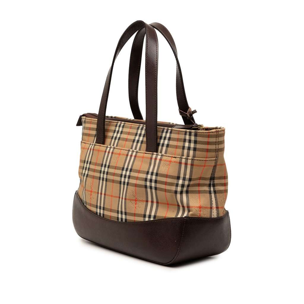 Burberry Haymarket Check Canvas Tote Beige Very good condition - Back View