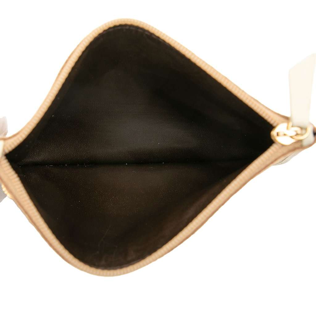 LOEWE Suede Anagram Flat Pouch Beige Leather Very good condition - Model View