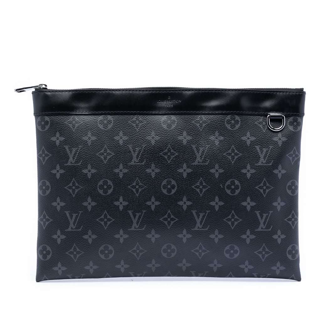 Louis Vuitton Monogram Eclipse Discovery Pochette GM Black Very good condition - Front View