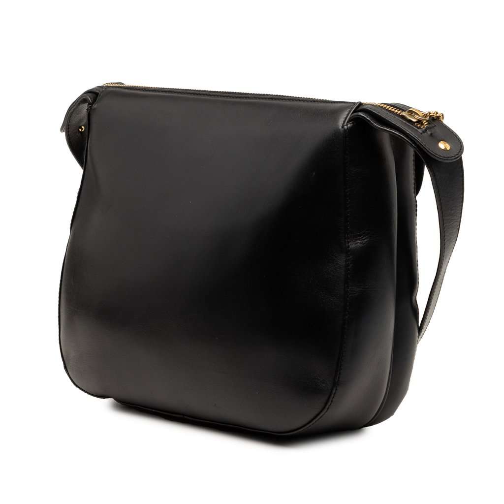 Salvatore Ferragamo Studded Leather Crossbody Black Leather Very good condition - Back View