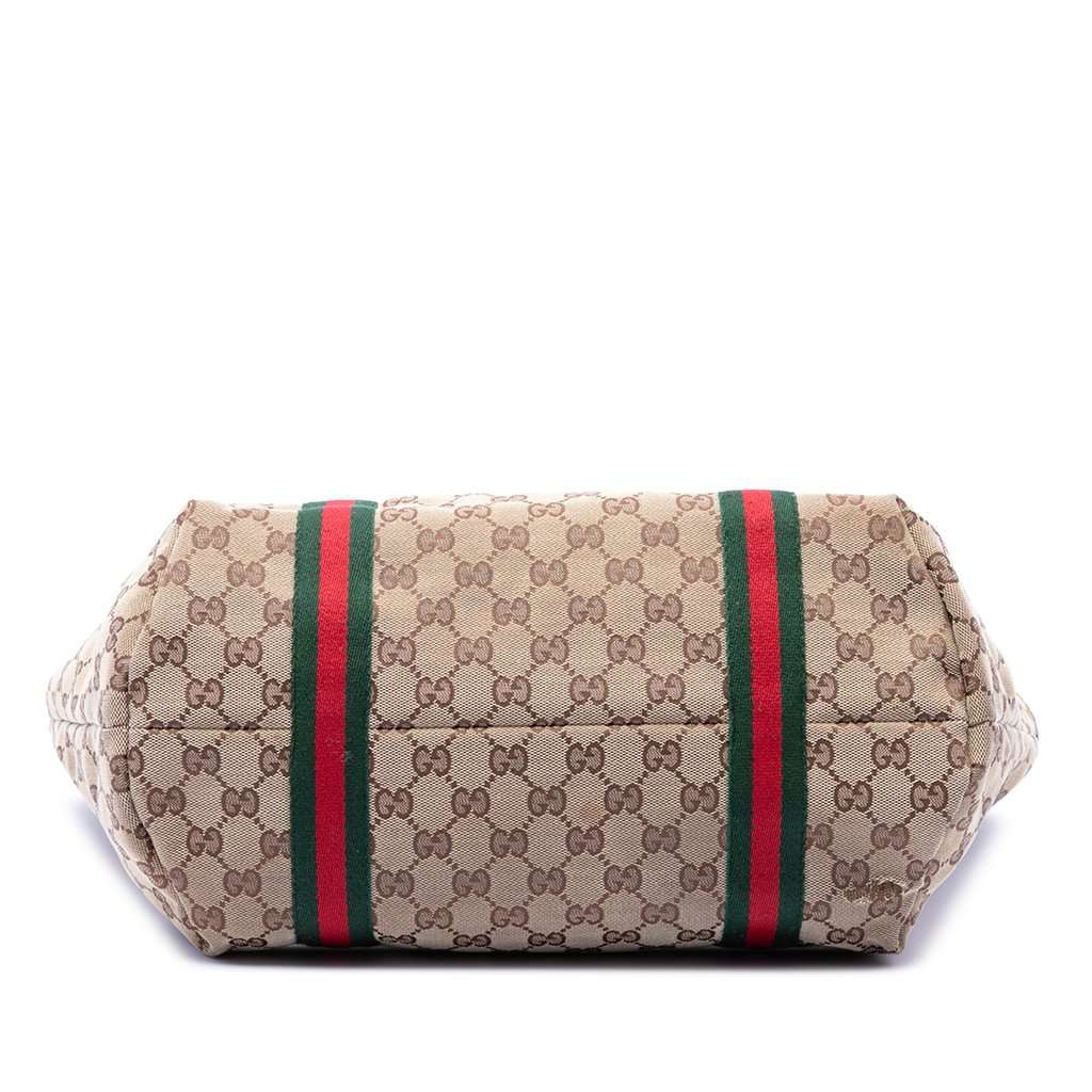 Gucci Large GG Canvas Web Jolicoeur Tote Beige Very good condition - Inside View