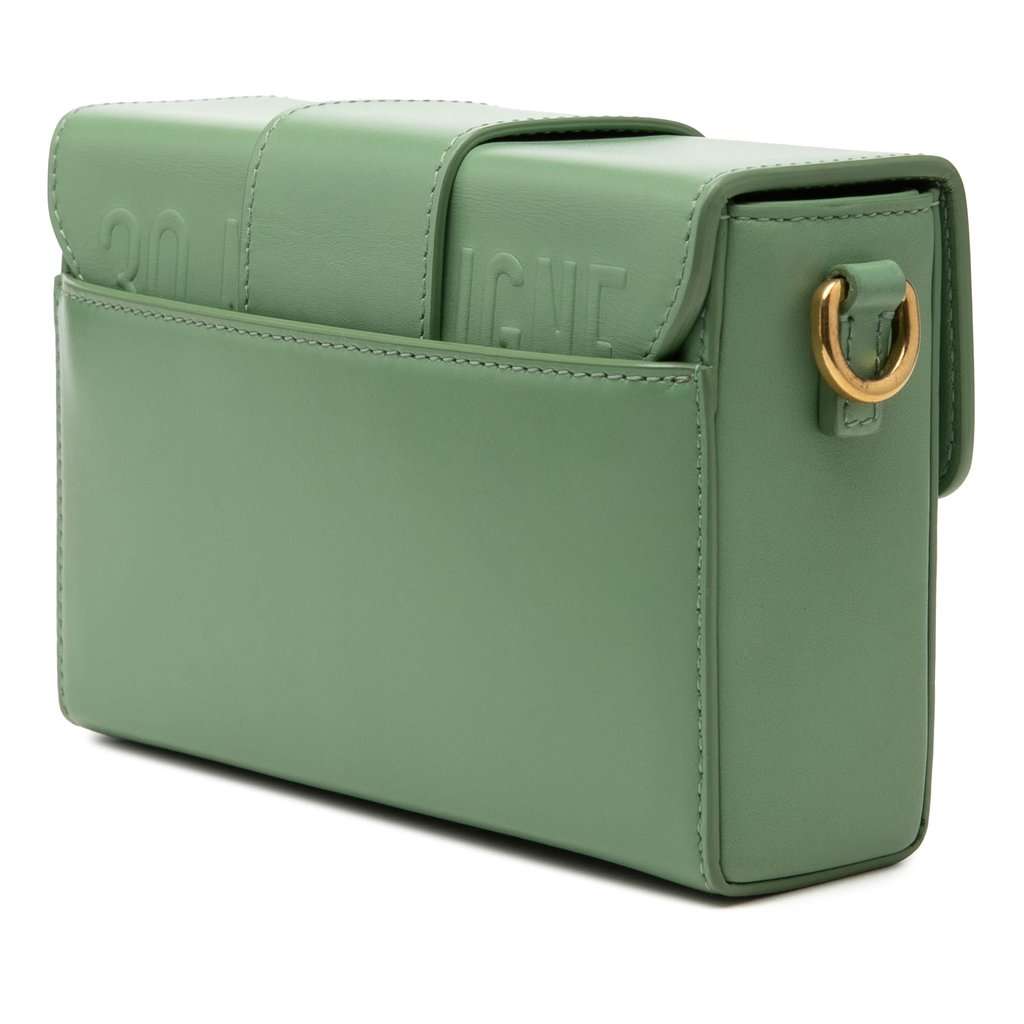 Dior Micro Smooth Calfskin 30 Montaigne Flap Green Leather Very good - Back View