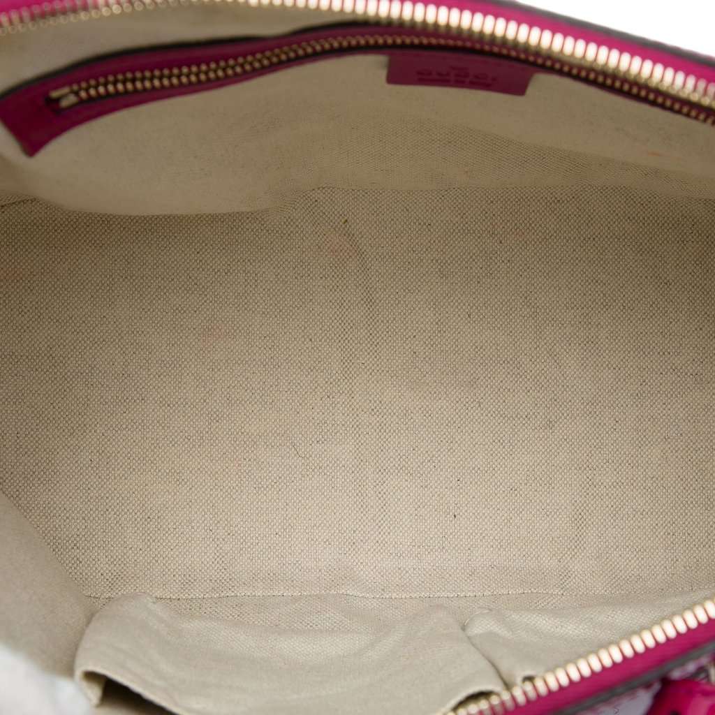 Gucci Small Microguccissima Patent Nice Dome Satchel Pink Leather Very good - Model View