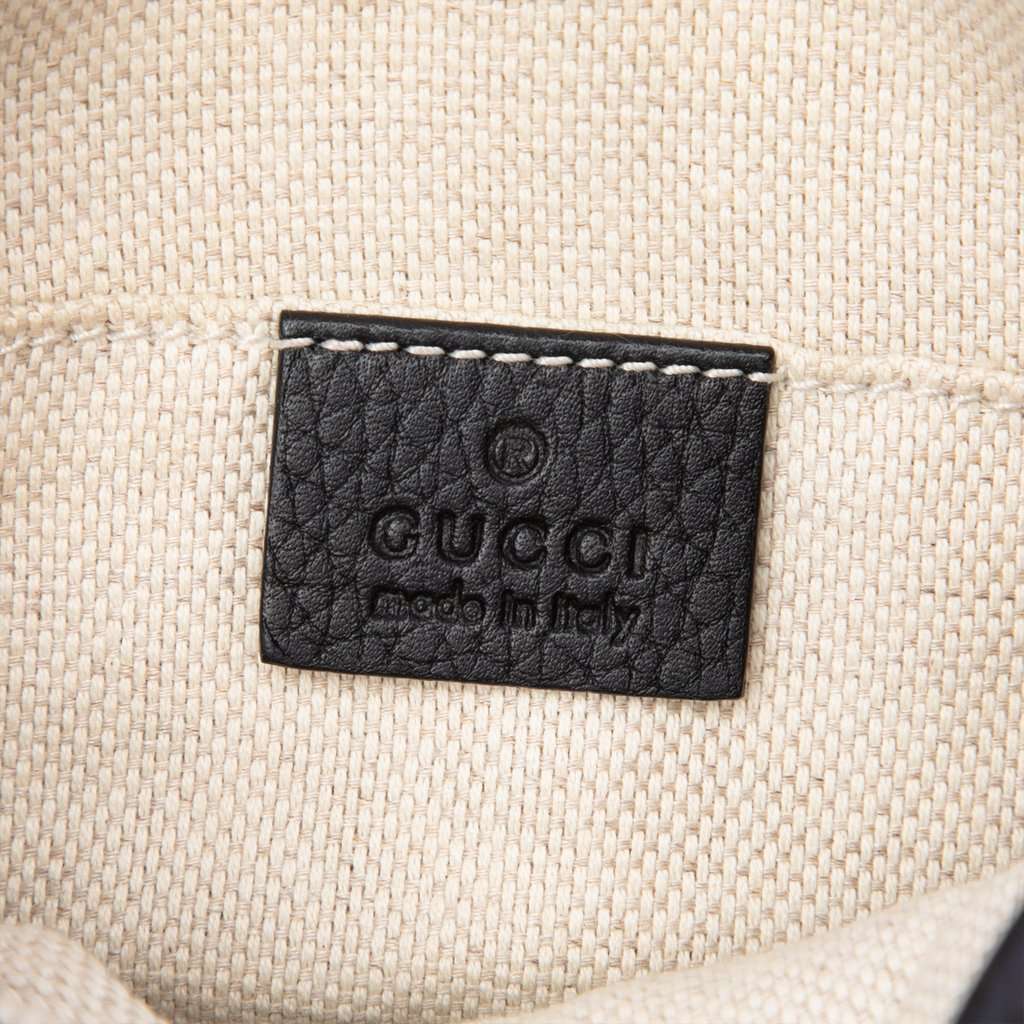 Gucci Mini Pebbled Calfskin Soho Chain Crossbody Black Leather Very good - Box View