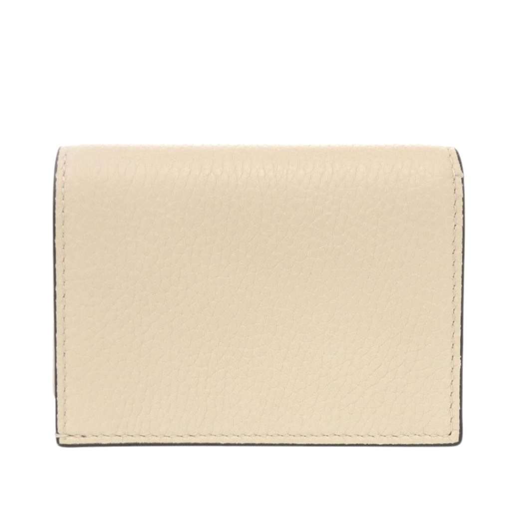 Gucci Calfskin Blind for Love Compact Wallet White Leather Very good - Back View