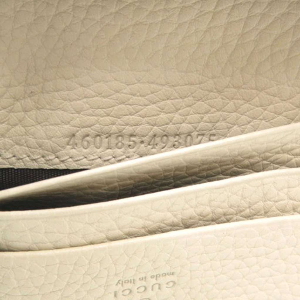 Gucci Calfskin Blind for Love Compact Wallet White Leather Very good - Box View