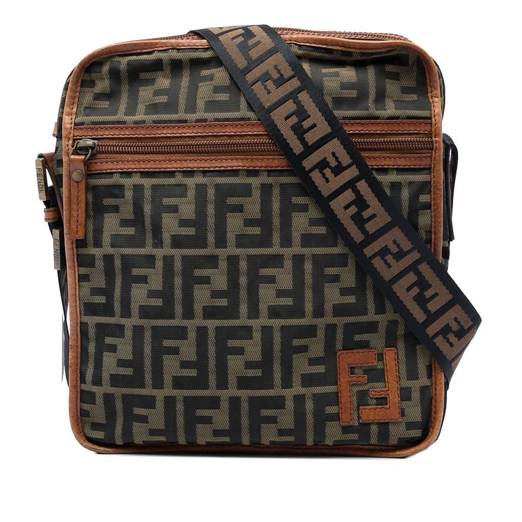 Fendi Zucca Canvas Crossbody Black Very good condition - Front View