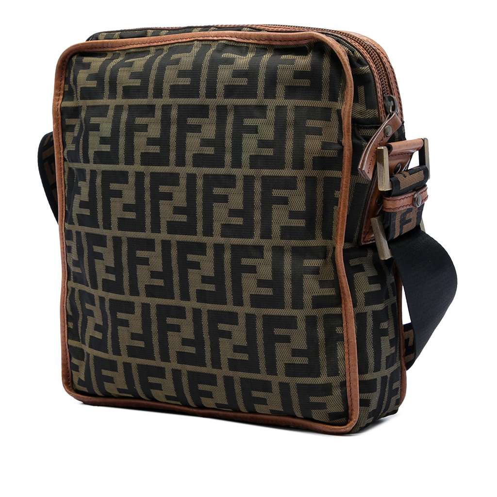 Fendi Zucca Canvas Crossbody Black Very good condition - Back View