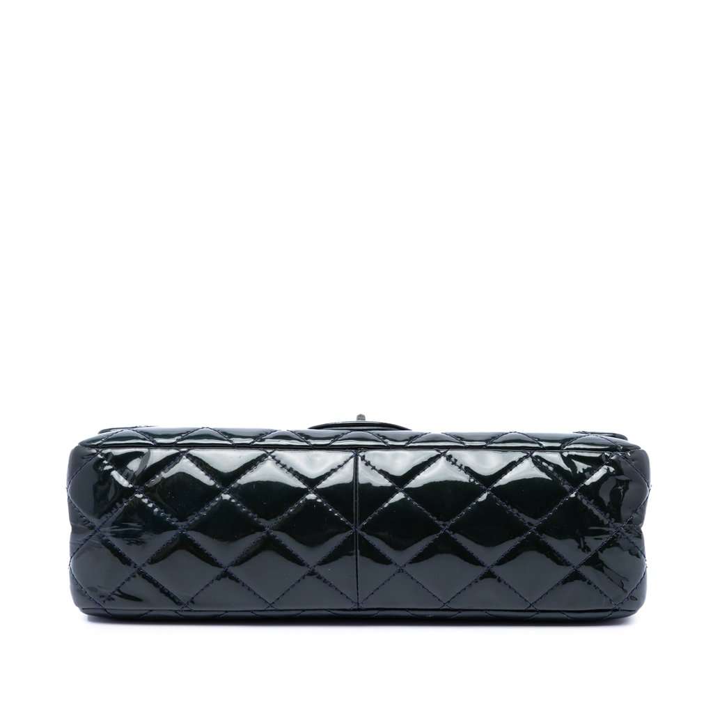 Chanel Quilted Patent Reissue 2.55 Double Flap 227 Blue Leather Very good condition - Inside View