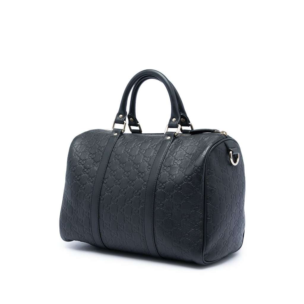 Gucci Medium Guccissima Joy Boston Bag Black Leather Very good - Back View