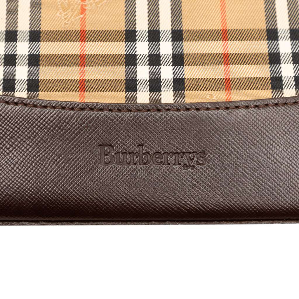 Burberry Haymarket Check Canvas Tote Beige Very good - Box View