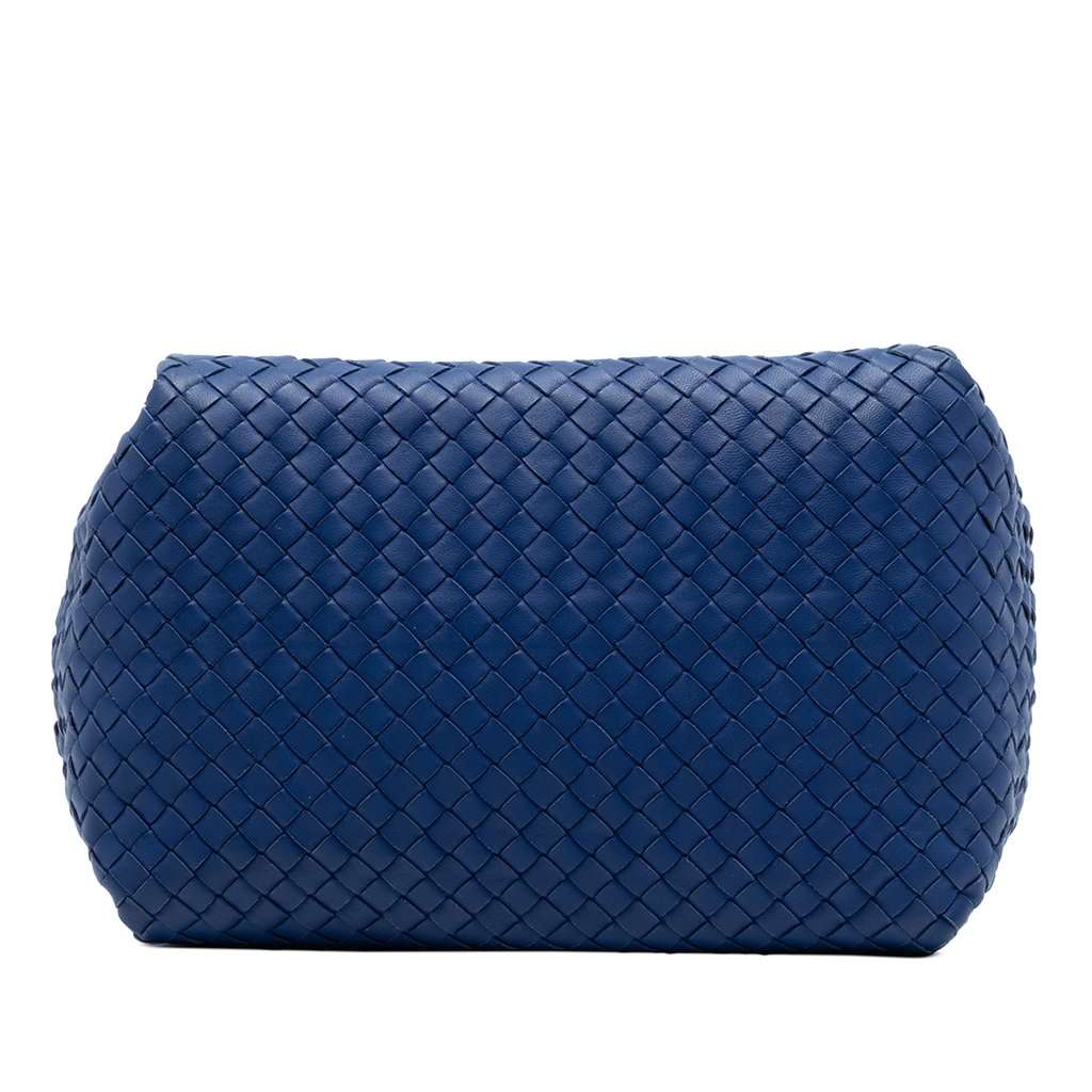 Bottega Veneta Nappa Intrecciato Parachute Tote Blue Leather Very good condition - Inside View