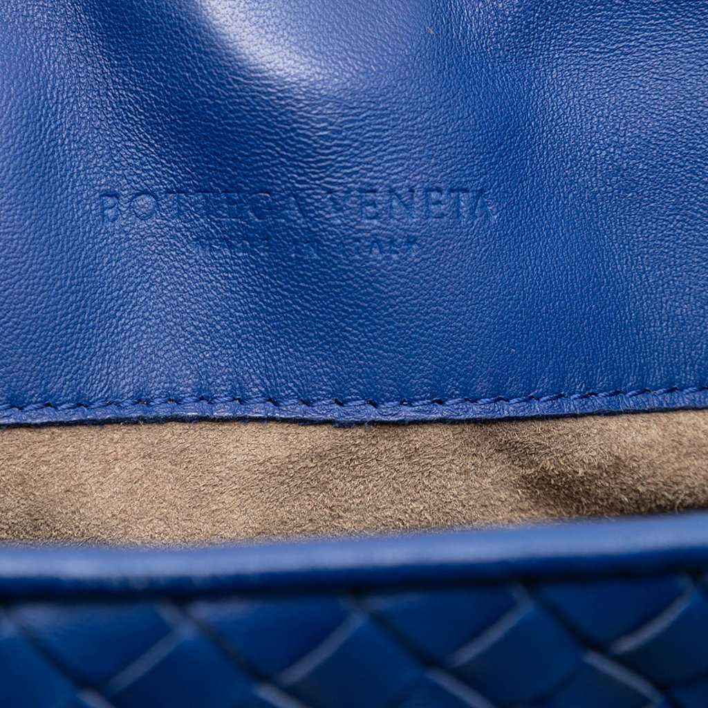 Bottega Veneta Nappa Intrecciato Parachute Tote Blue Leather Very good condition - Box View
