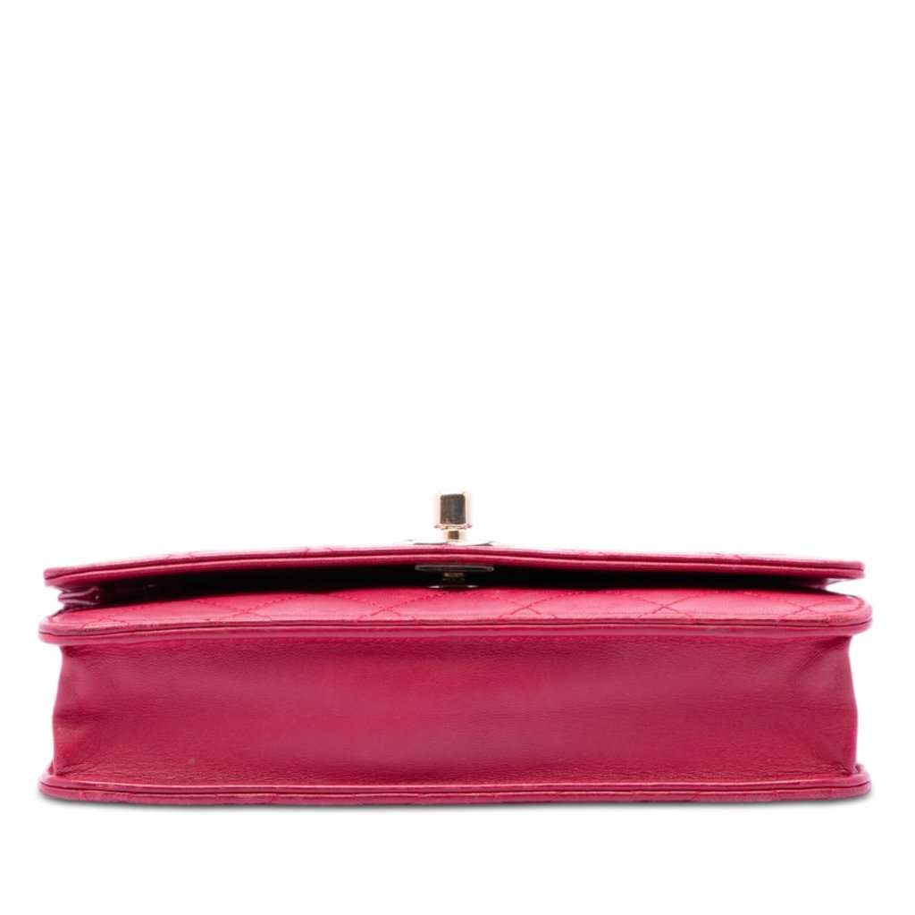 Chanel Quilted Lambskin Trendy CC Wallet On Chain Pink Leather Very good condition - Inside View