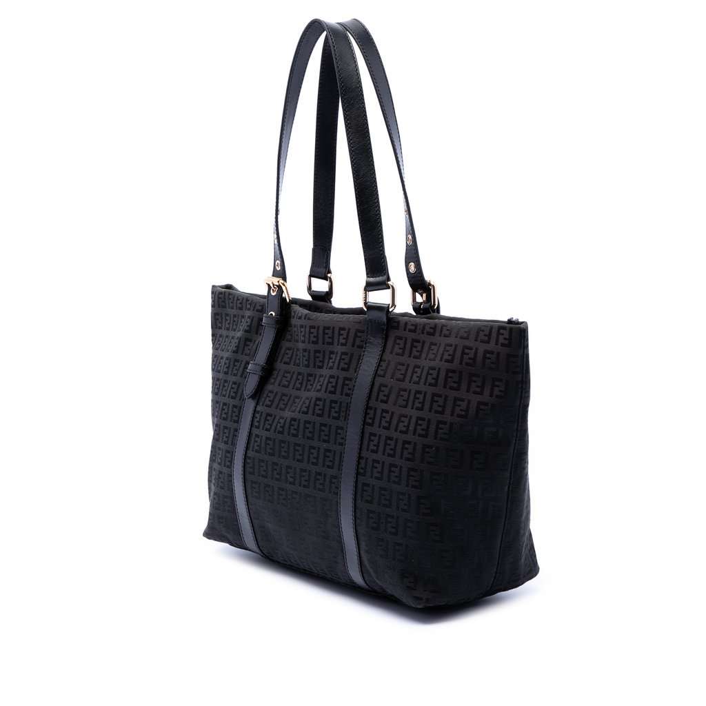 Fendi Zucchino Canvas Superstar Tote Black Very good condition - Back View