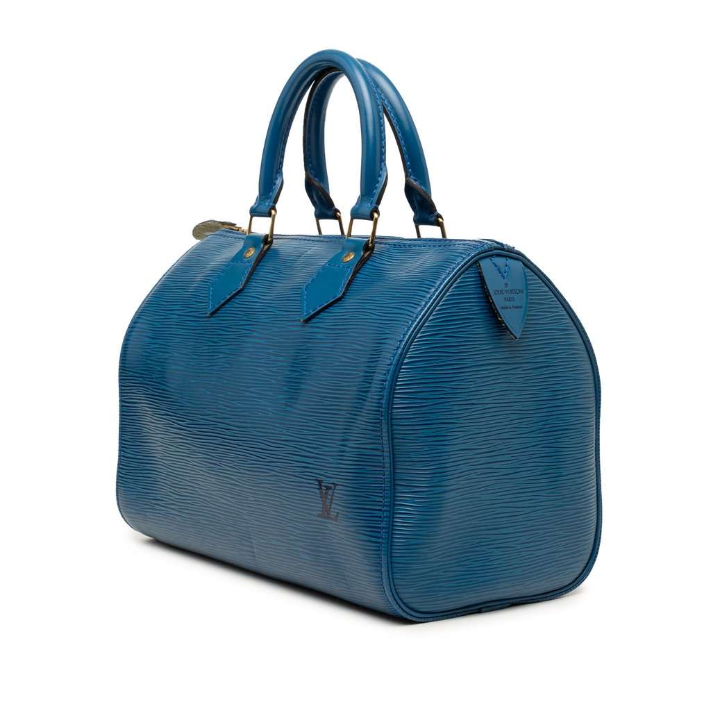 Louis Vuitton Epi Speedy 25 Blue Leather Very good condition - Back View