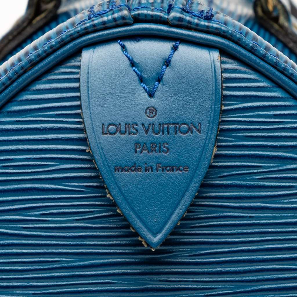Louis Vuitton Epi Speedy 25 Blue Leather Very good condition - Box View