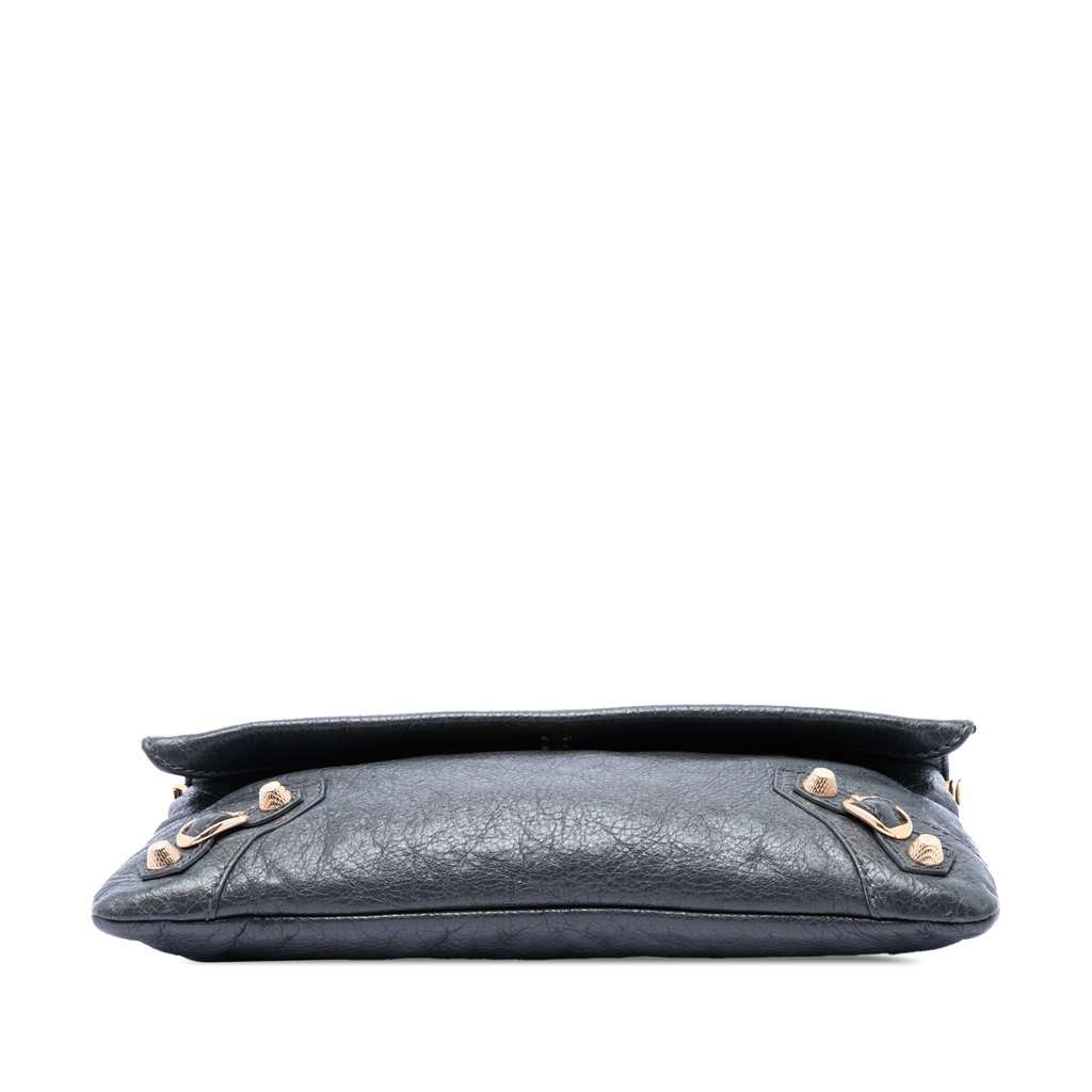 Balenciaga Lambskin Motocross Giant 12 Envelope Clutch With Strap Green Leather Very good condition - Inside View