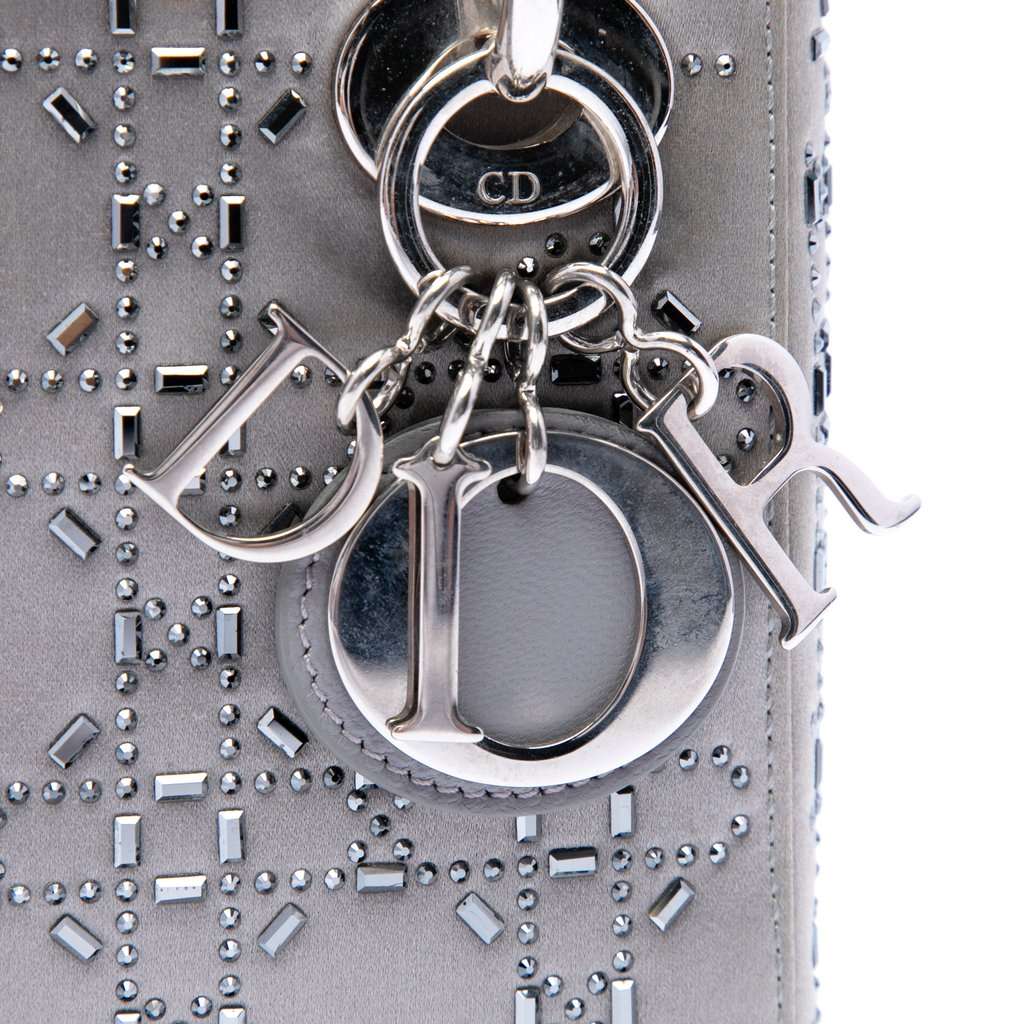 Dior Mini Satin Cannage Crystal Embellished Lady Dior MultiColor Very good condition - Box View