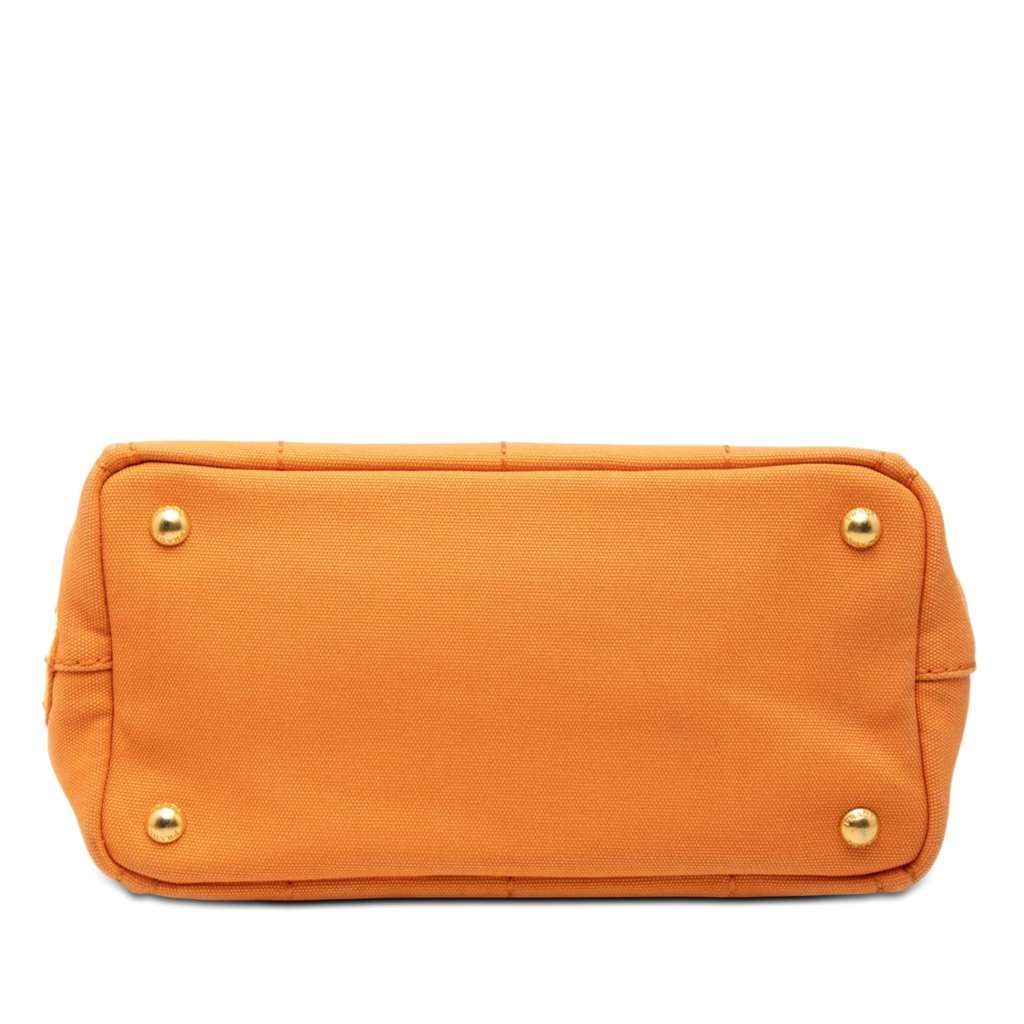 Prada Small Canvas Canapa Logo Satchel Orange Very good condition - Inside View