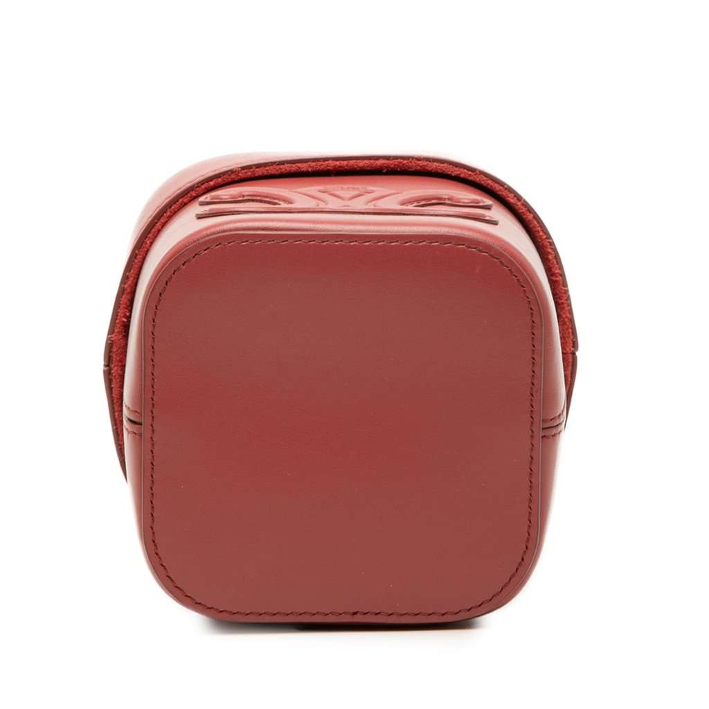 Celine Small Calfskin Cuir Triomphe Box Bag Red Leather Very good condition - Inside View