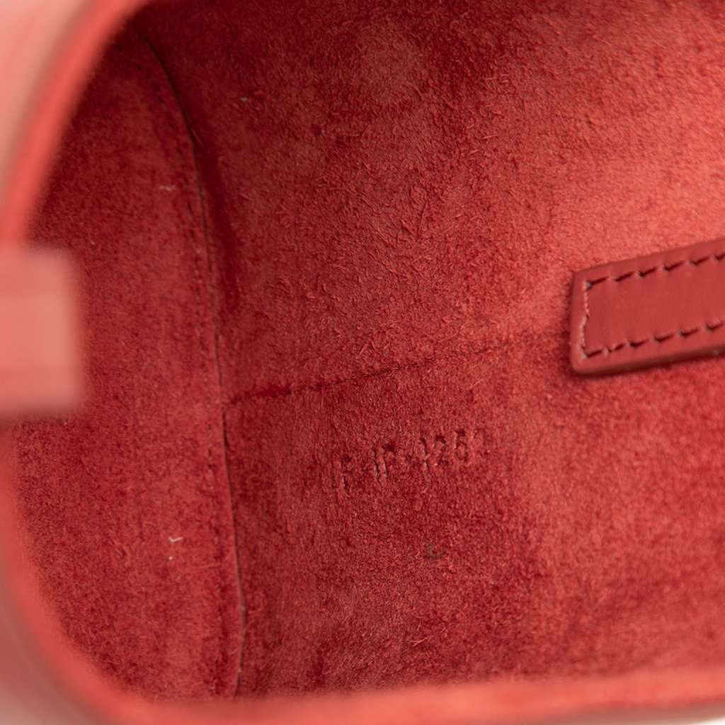 Celine Small Calfskin Cuir Triomphe Box Bag Red Leather Very good condition - Box View