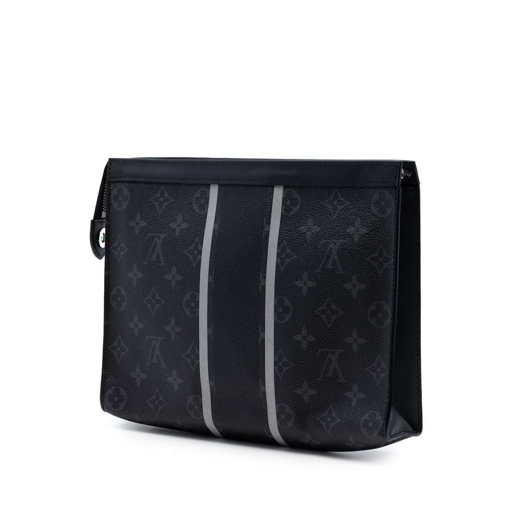 Louis Vuitton Fujiwara Monogram Eclipse Flash Pochette Voyage MM Black Very good condition - Back View