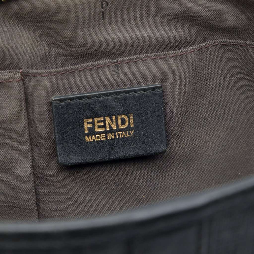 Fendi Zucchino Spalmati Crossbody Black Very good condition - Box View