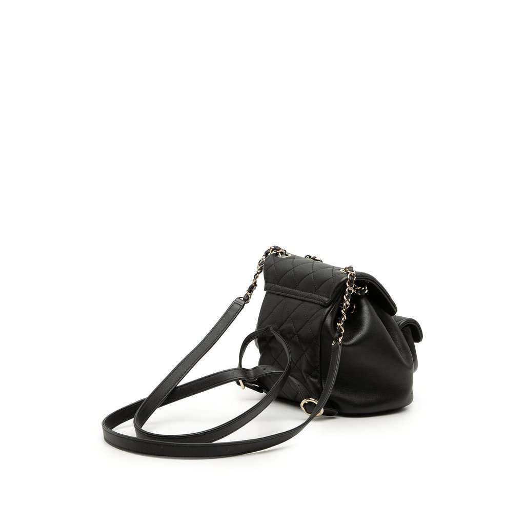 Chanel Small Lambskin Duma Backpack Black Leather Very good condition - Back View