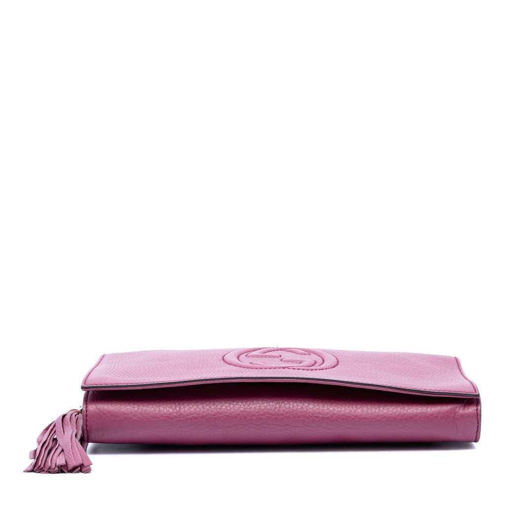 Gucci Leather Soho Disco Clutch Pink Leather Very good - Inside View