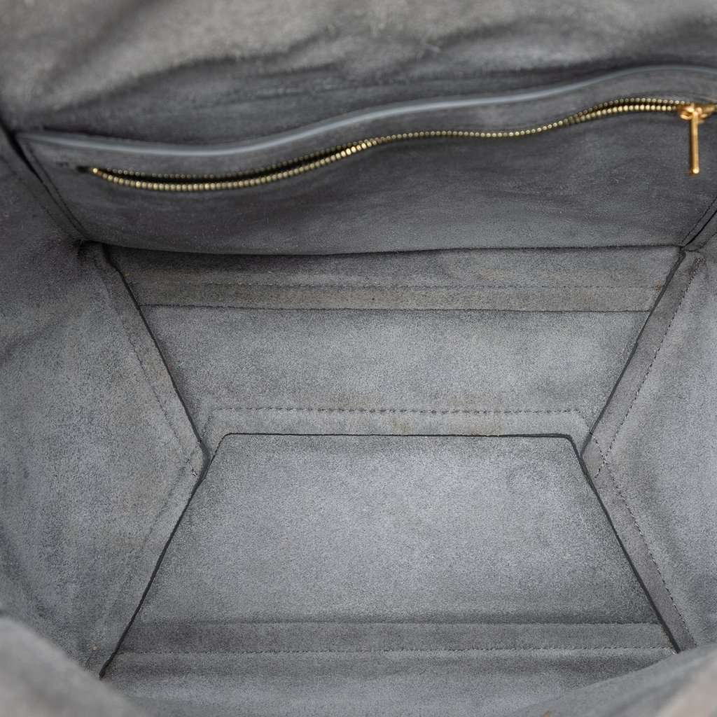 Celine Medium Leather Seau Sangle Bucket Bag Grey Leather Very good condition - Model View