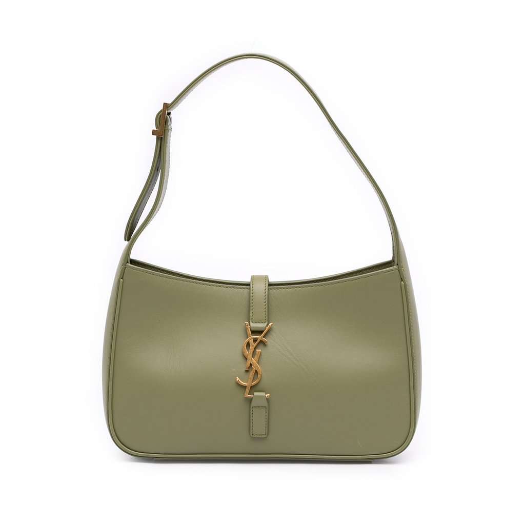Saint Laurent Smooth Calfskin Le 5 a 7 Green Leather Very good condition - Front View