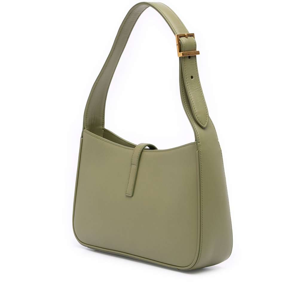 Saint Laurent Smooth Calfskin Le 5 a 7 Green Leather Very good condition - Back View