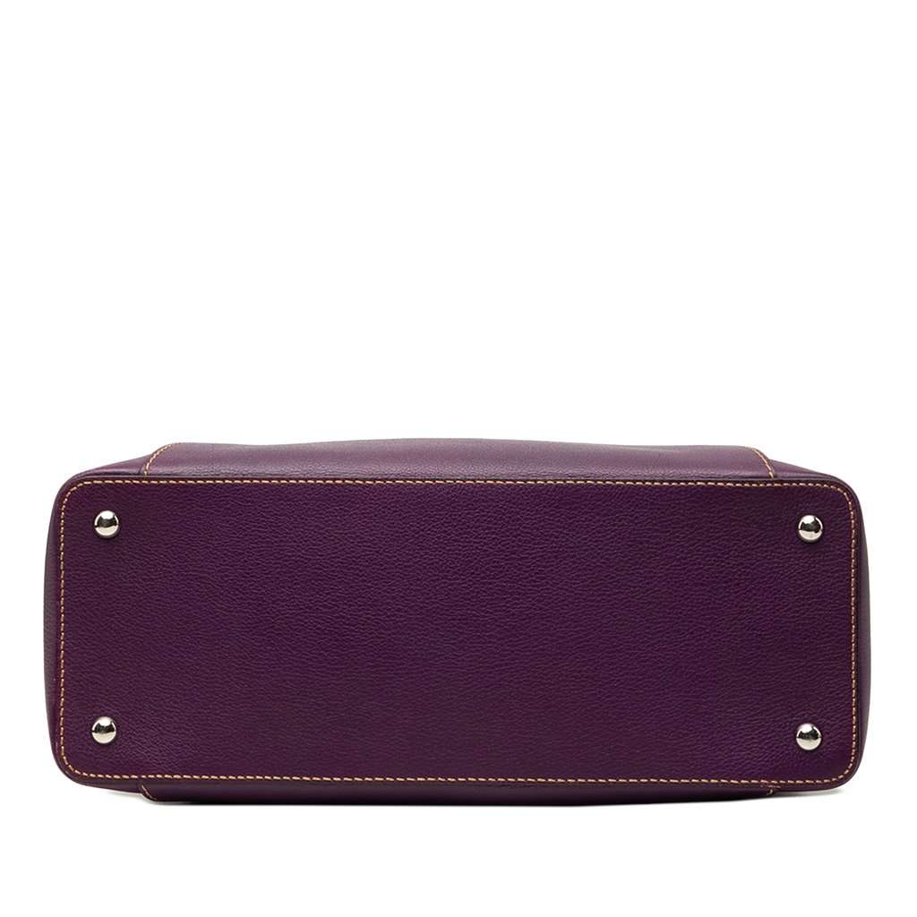 Cartier Small Leather C De Cartier Satchel Purple Leather Very good - Inside View